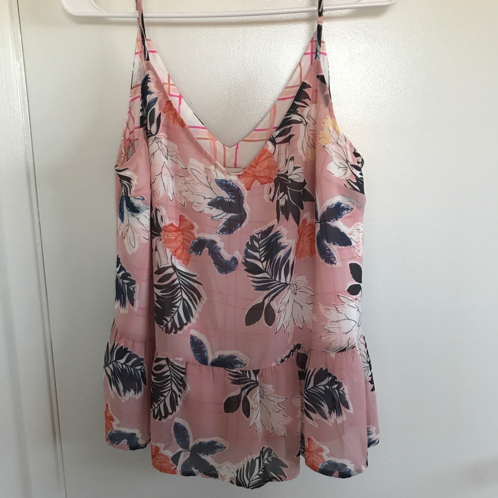 A New Day Double layer Peplum tank